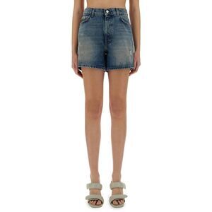 AMISH Distressed Denim Boyfriend Shorts Women DENIM Pants